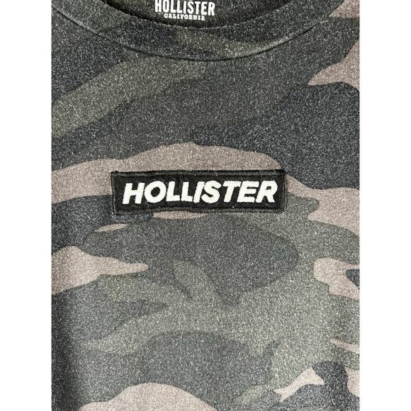 Men’s Hollister Long Sleeve Camo,  Black & White Logo Crew-neck Shirt Size XL - Picture 7 of 7